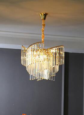 式轻NMQ奢客厅水吊灯新款创意卧室灯约饰现代简餐厅吊灯le美晶d灯