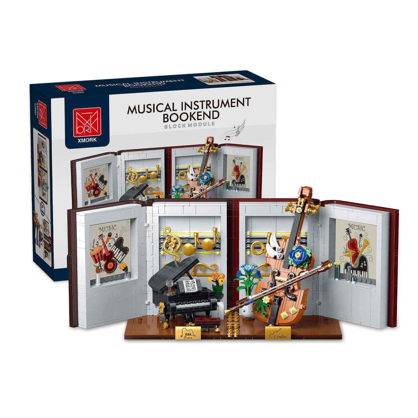 品新2模客08007乐器立摆件创意灯光音乐装饰697书品拼装积木玩具