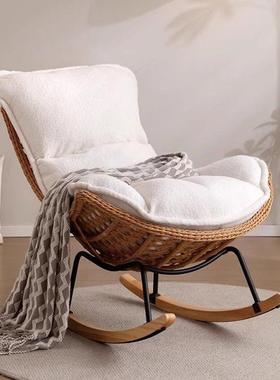 藤编椅大人IXH休闲家用人厅客阳台成编织摇摇椅网红椅庭院单摇人