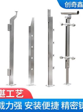 钢不锈工程立柱栏不锈钢钢扶手挂栏杆304不锈玻璃立柱JDO桥梁杆