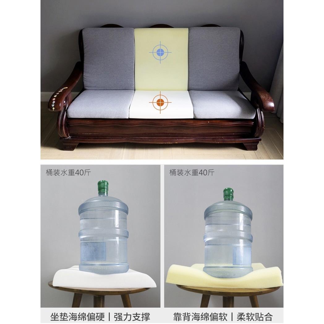 沙发坐垫带木靠背加老厚冬季式实木63040834头沙发椅垫质春秋子海