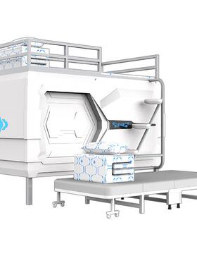 太空M821-2-3舱双层全包床公青旅酒店上床铺员工寓家庭高低组合下