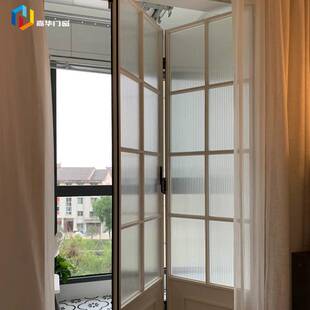 法式复古极窄折叠门连窗开放式厨房折叠窗吧台左右折叠窗户无下轨