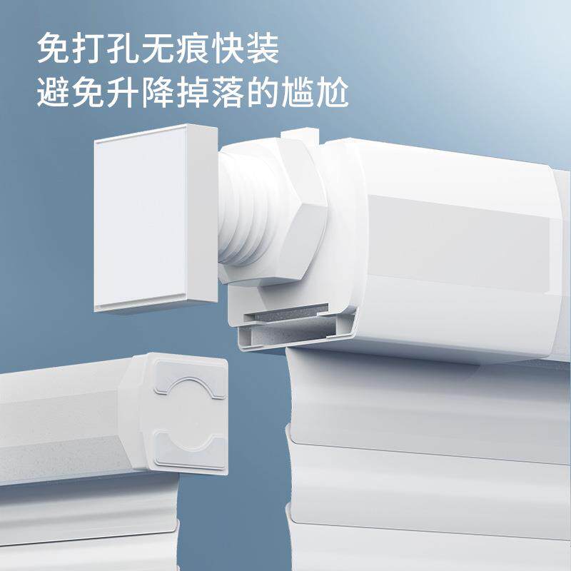 无卷绳推拉铝KSZ合金免打孔叶窗卫生间百浴室厕所厨房帘遮挡帘遮