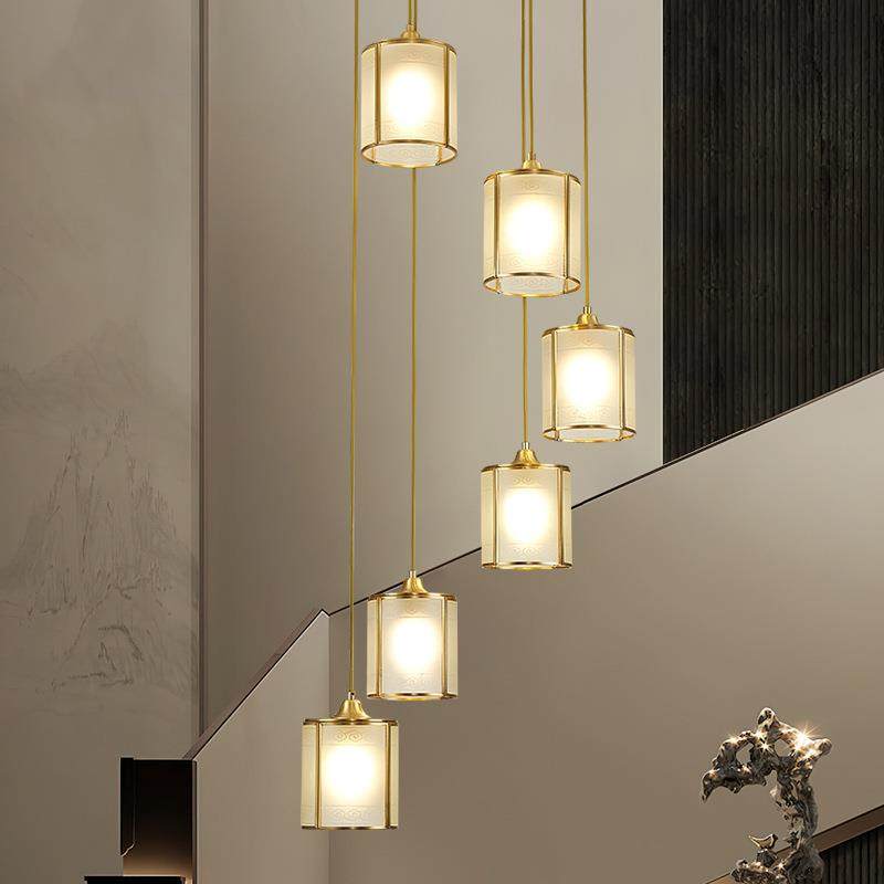 楼梯长吊灯别墅间旋loft公寓挑高转客厅965楼梯灯复式楼中梯楼灯,家装灯饰光源,智能吊灯,淘宝优惠券,粉丝福利购,淘宝优惠卷