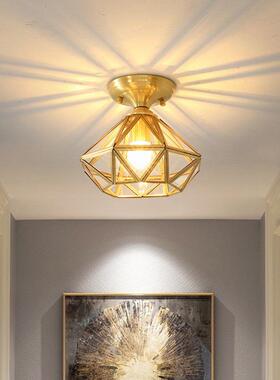 全铜美式门厅户玄关灯39128过入灯道走廊灯用阳台吸顶家灯现代简