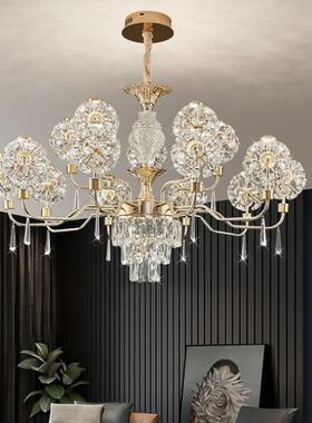 简约现代客厅吊灯室2502年新款餐厅水晶CBR灯奢轻大气卧书房中山