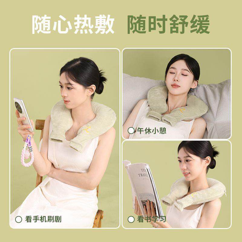 玫瑰填充新肩颈热袋敷U款型保温缓肩44570颈疲舒劳热水袋厂家直销