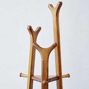 实木衣帽架落地卧GKE室架轻新中式 简易纳挂衣架家收用奢衣服衣架