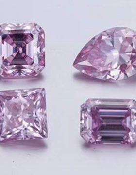 红色垫形粉莫石宝石MZM粉色3EX肥正方枕形莫石桑克拉钻裸桑石