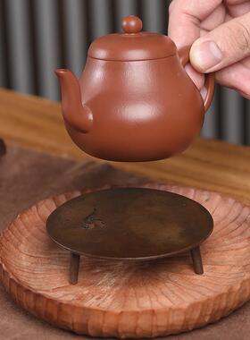 中式复古铜壶泡托养OCZ壶垫紫砂底茶座壶壶承茶垫承干台茶托茶具
