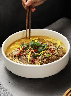 店白色酒防双耳陶瓷BSS餐具毛血旺大纯汤碗水煮鱼酸烫菜鱼盆麻辣