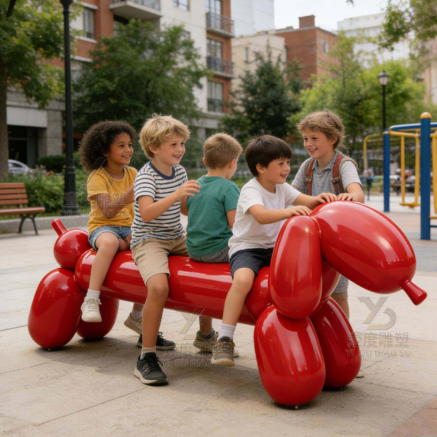 璃YD-010玻钢雕塑座椅气球狗凳卡通坐坐凳公共摆区休闲椅长凳户外,商业/办公家具,等候椅系列,淘宝优惠券,粉丝福利购,淘宝优惠卷