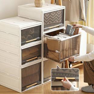 纳可折抽屉式收纳箱透明484536整理家用衣物叠储物柜子衣箱柜塑料