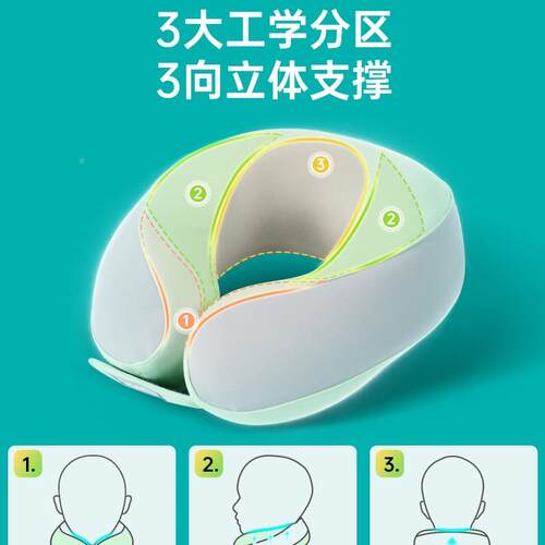 婴儿宝F955H5M5儿u童型枕飞机枕宝安全座椅头枕护颈枕车用记忆棉U