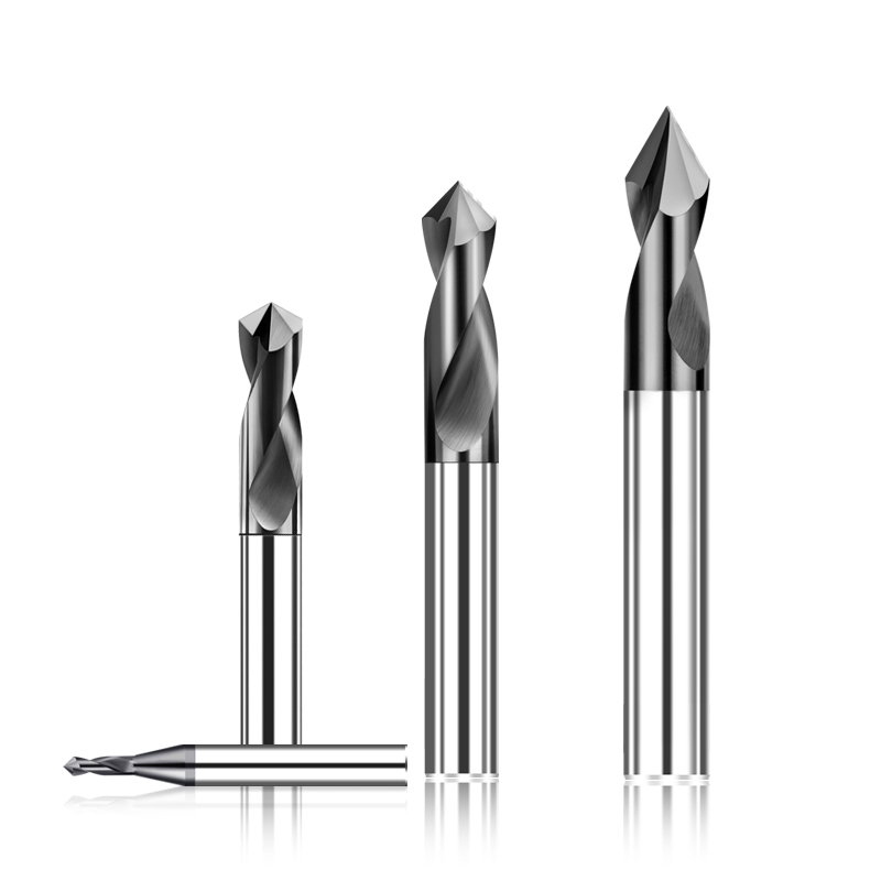 钨钢定点钻定心钻合金中心钻5度0度90度0度加长倒角刀1至20MM