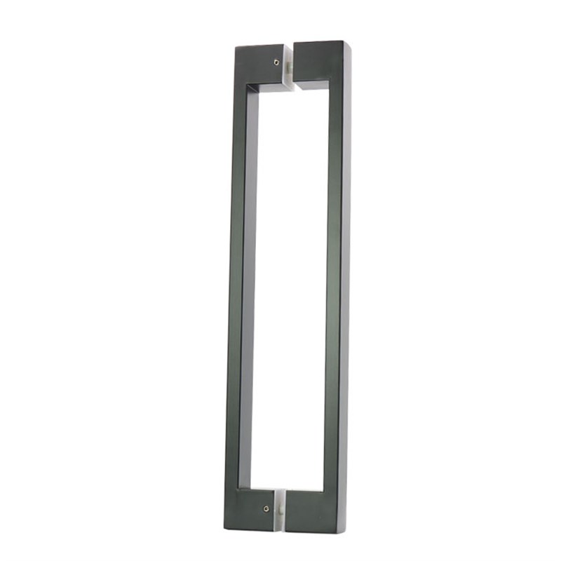 30不锈钢玻璃门拉手浴室扶手黑色方管推拉门把手孔0淋浴房