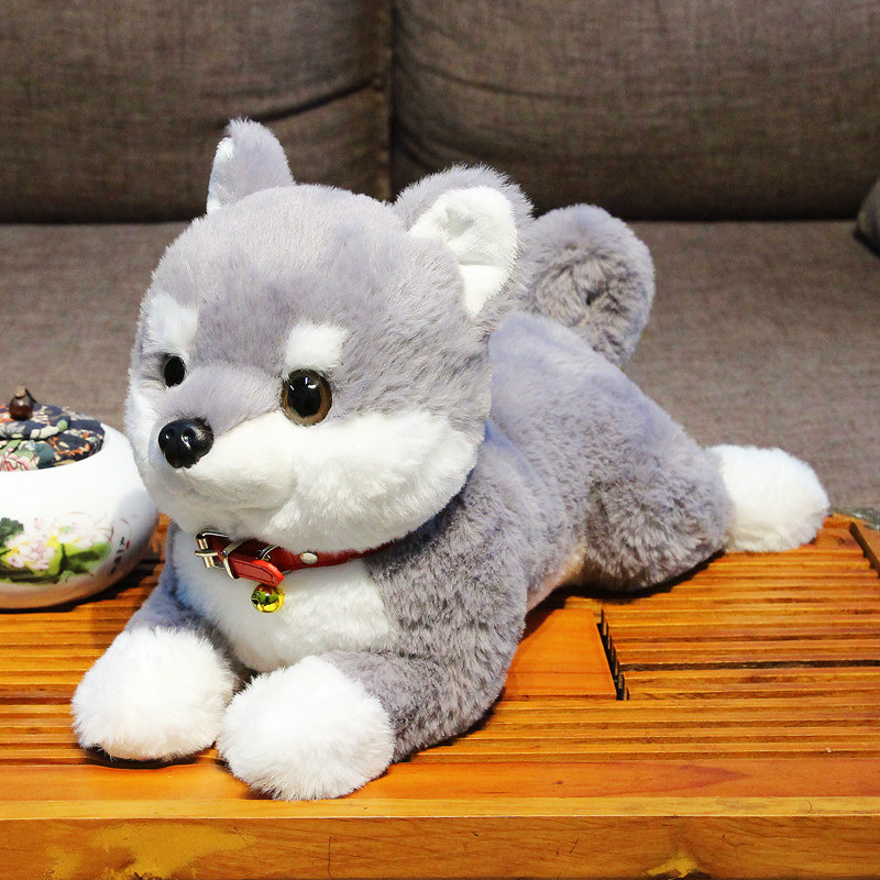 可爱棕色柴犬公仔小狗玩偶儿童睡觉抱毛绒玩具仿真狗狗娃娃布偶