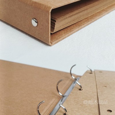 3孔牛皮纸活页本成长相册diy记录手工毕业留言册幼儿园复古手帐本