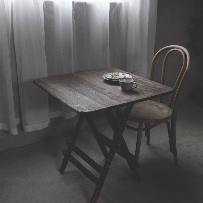 作旧折叠木桌白桌子 摄影台背景木板 静物美食拍摄【二店道具铺】