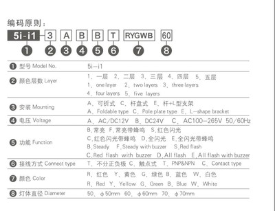 单层层三层机牀三色警示防爆灯指示灯ONN-M-3BCFT常亮带蜂鸣