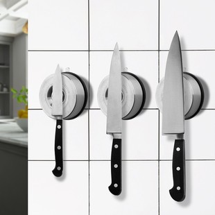 免打孔强磁刀架磁吸圆形刀架吸盘磁性刀架壁挂式磁力不锈钢工具架