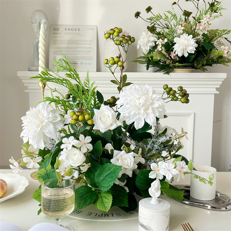 仿真花婚庆绢花婚礼花艺装饰品摆设婚庆地排花路引花婚庆桌摆花