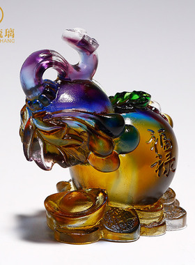 招财葫芦琉璃工艺品小摆件家居饰品汽车内饰客厅乔迁新居礼品创意