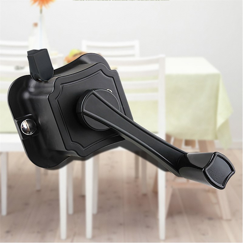 黑色晾衣架升降手摇自动杆晾衣杆安装阳台晒衣架简洁家用凉衣架