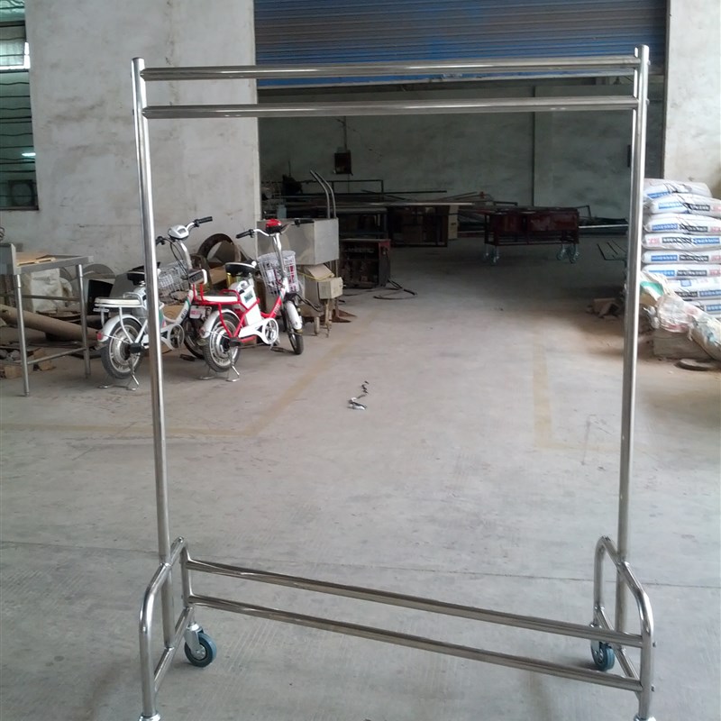 长形不锈钢送挂衣车    送衣车手推车酒店宾馆送衣架   车台裙架