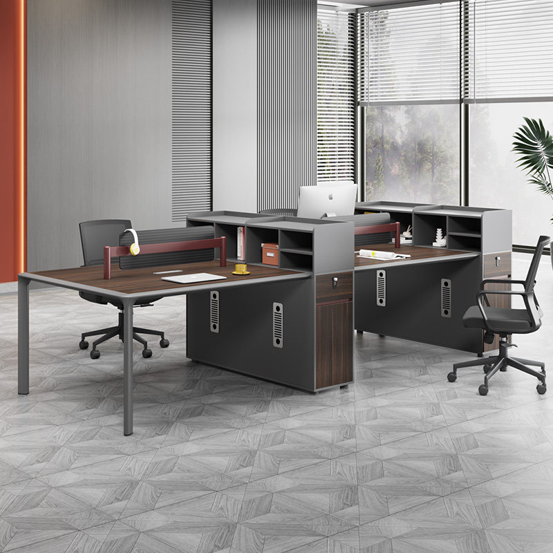 办公桌椅组合简约现代4/6人工位财务办公室桌2双人员工卡座职员桌