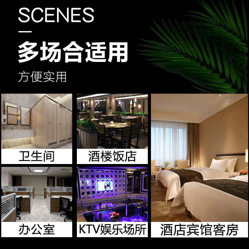 酒店客房8L垃圾桶宾馆1L方形塑料纸篓垃圾桶10L圆形阻燃篓整箱装