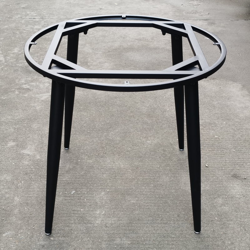 铁艺金属桌腿可拆装园形洽谈桌架圆桌支架岩板茶几茶桌支撑架桌架