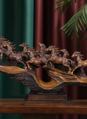 招财马摆件马到成功客厅玄关电视柜工艺品办公室装饰乔迁开业礼品