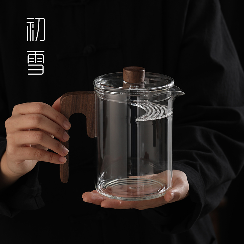 玻璃泡茶壶月牙过滤冲茶器高档家用泡绿茶专用茶具花茶沏茶公道杯