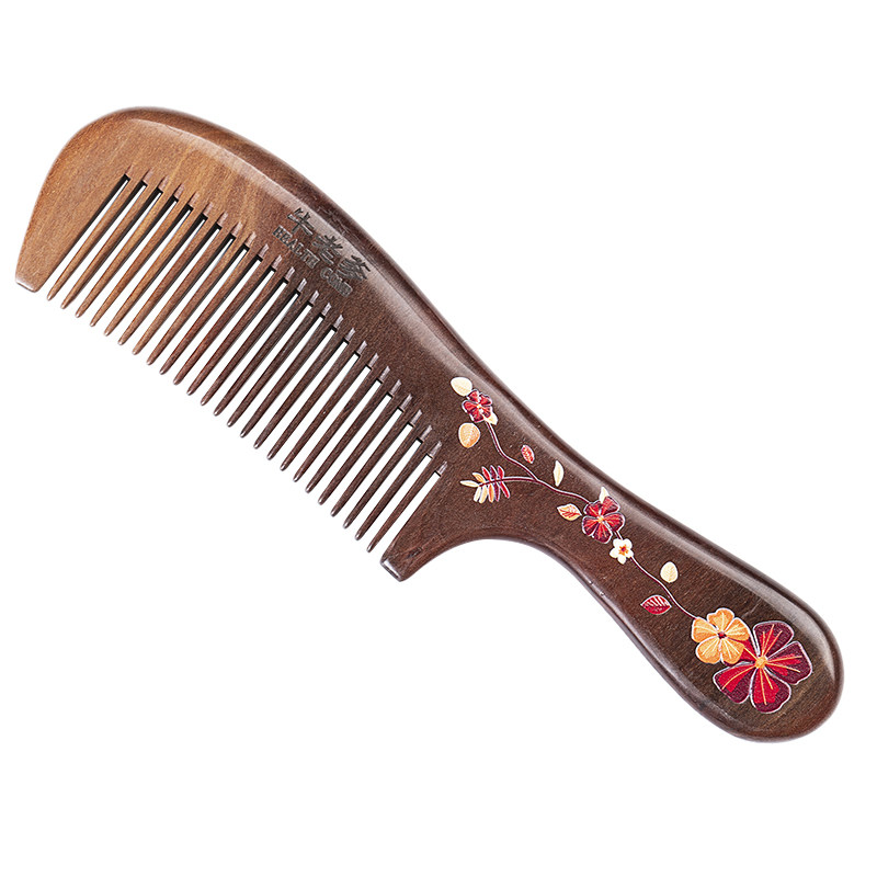 牛老爹梳子木梳檀香木女家用静电天然木头桃木梳子卷发送礼防