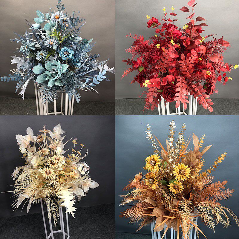 新款婚庆道具 花艺套系绢花路引挂花舞台摆件t台装饰迎宾布置花排