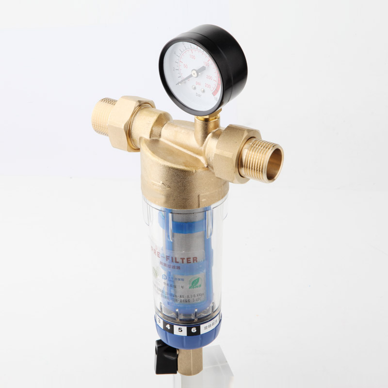 大流量前置反冲洗刮洗家用自来水农村地下水井水全屋净水器