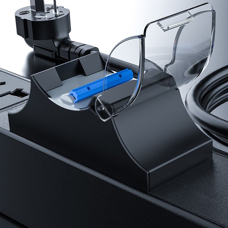 皓麟多功能多孔101过载漏电保护抗电涌防雷机柜排插座接拖线板