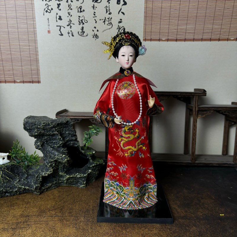 京合坊文创非遗绢人人偶手工艺礼品娃娃京味娃娃清朝皇帝皇后