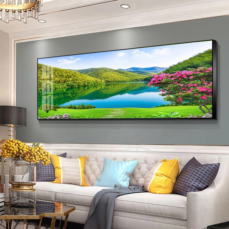 客厅墙面装饰画现代简约田园风景树林沙发墙壁画餐厅卧室床头挂画