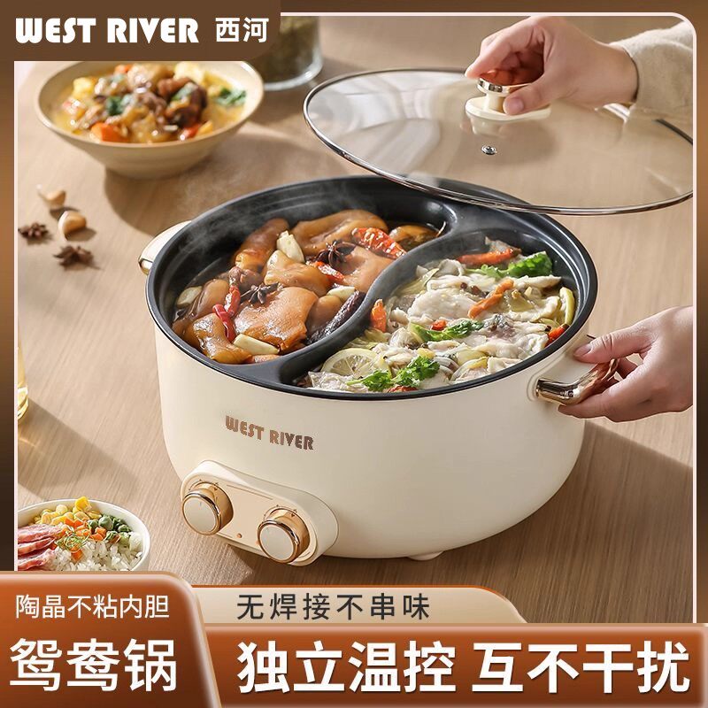 德国正品电煮锅家庭版鸳鸯锅电火锅家用多功能宿舍电热火锅电热炉