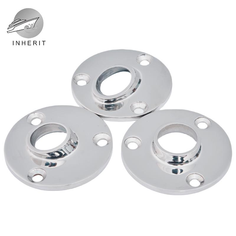 可焊接圆管座316加厚不锈钢 窗帘杆晾衣杆底座通用船支架圆管座