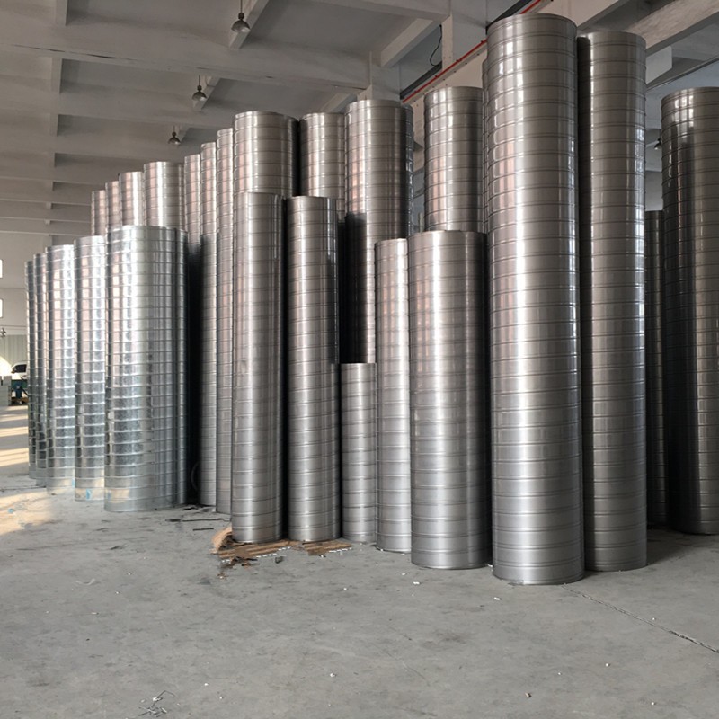 镀锌白铁螺旋风管圆形风管排烟管道工业排风管除尘管不锈钢螺旋管