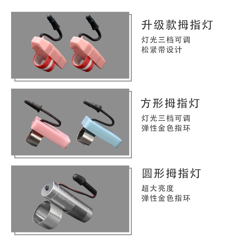 指母灯采耳拇指灯拇指灯采耳充电工具掏耳朵手指灯专业手握