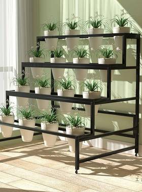 无品牌/形式兰花架子兰草架花盆梯架店鲜花展示架落地花盆室内多