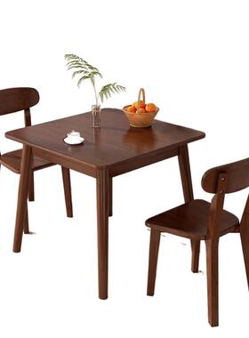 实木小方餐桌家用桌胡简约小户全型吃饭桌椅正方形桃木桌子八ITZ