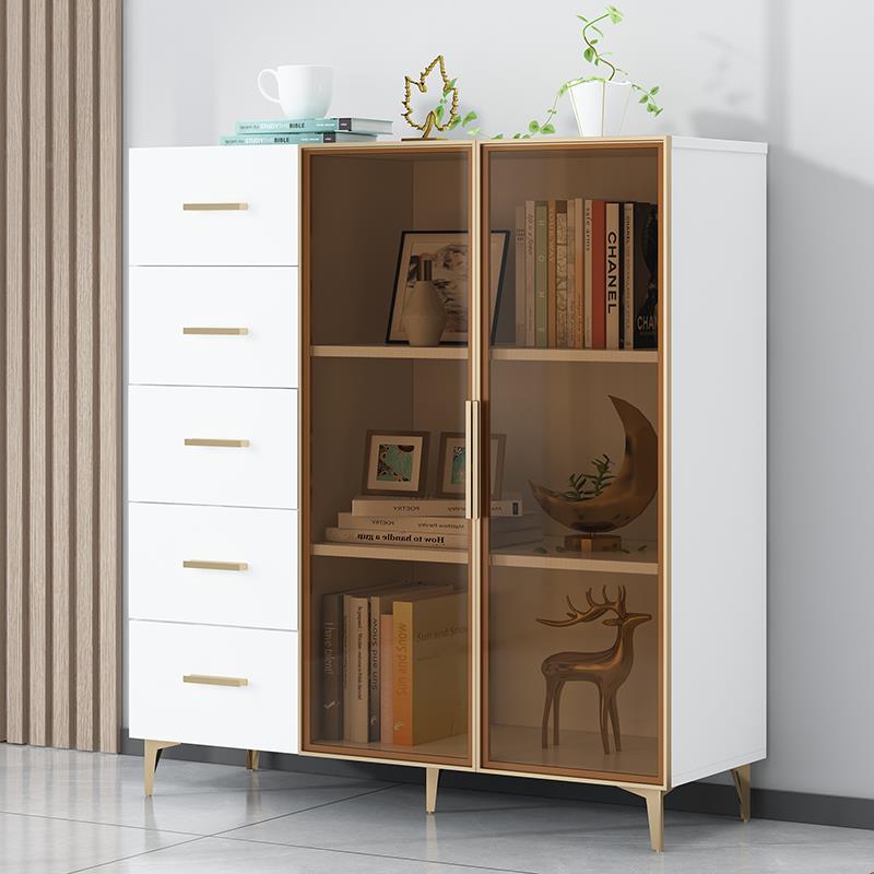 式8V五斗柜玻璃门简约现代抽屉收纳五柜卧柜子储物柜轻奢斗室DSV