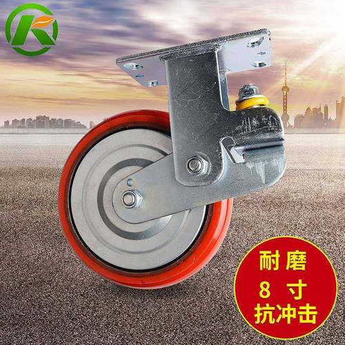 重型DIZ工铸铁脚轮减振轮脚轮万轮向重型减震向轮定手业推车轮子