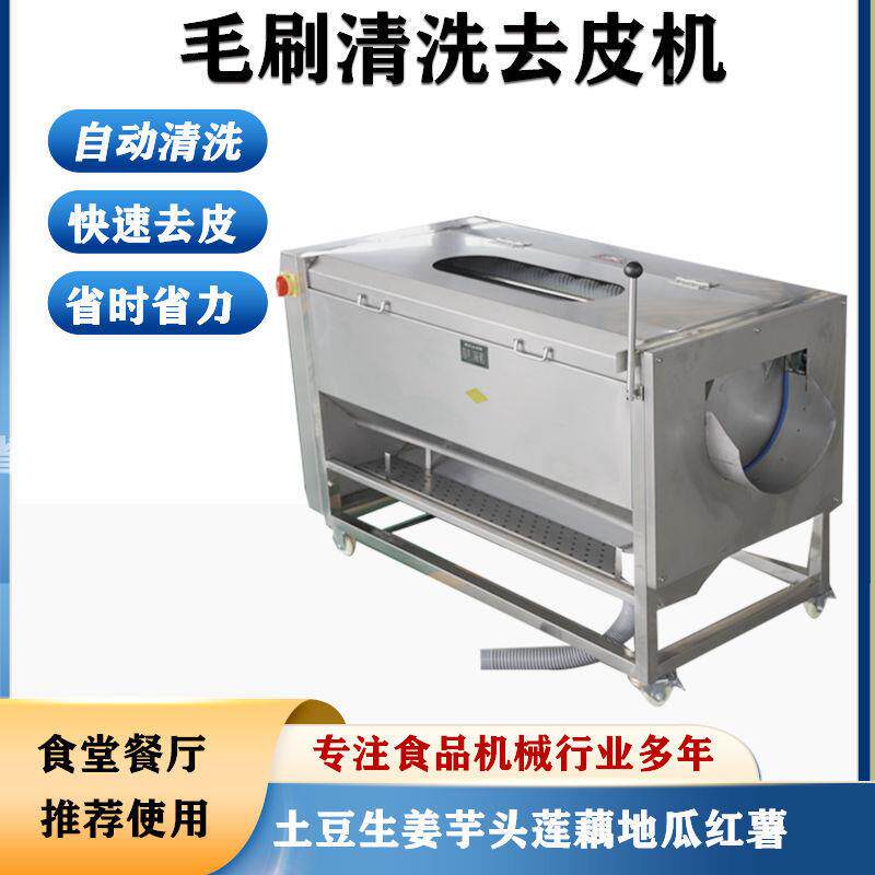 藕萝卜芋GMN头刷毛机去皮清洗土羊豆商用快速海鲜猪蹄蹄去机皮生